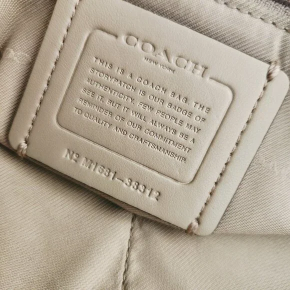 New Coach Taylor Tan Leather Shoulder Bag Purse - Picture 13 of 13